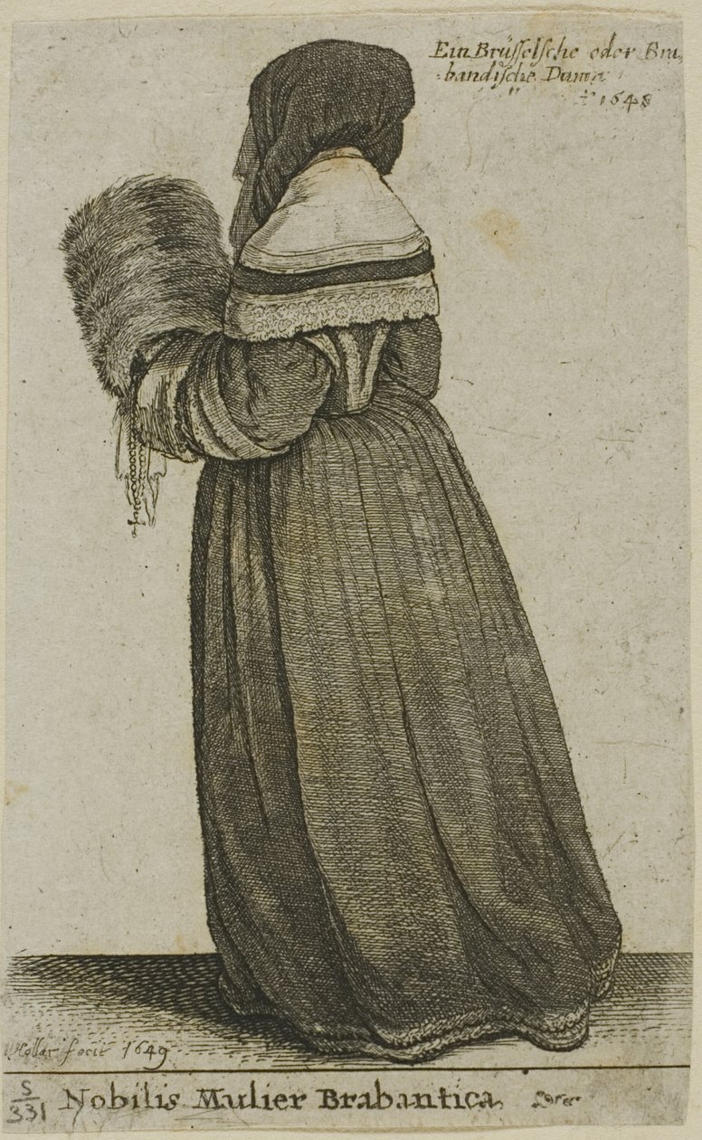 Brabantsk adelsdam av Wenceslaus Hollar
