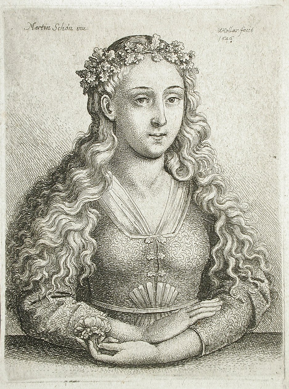 Byst av en kvinna av Wenceslaus Hollar