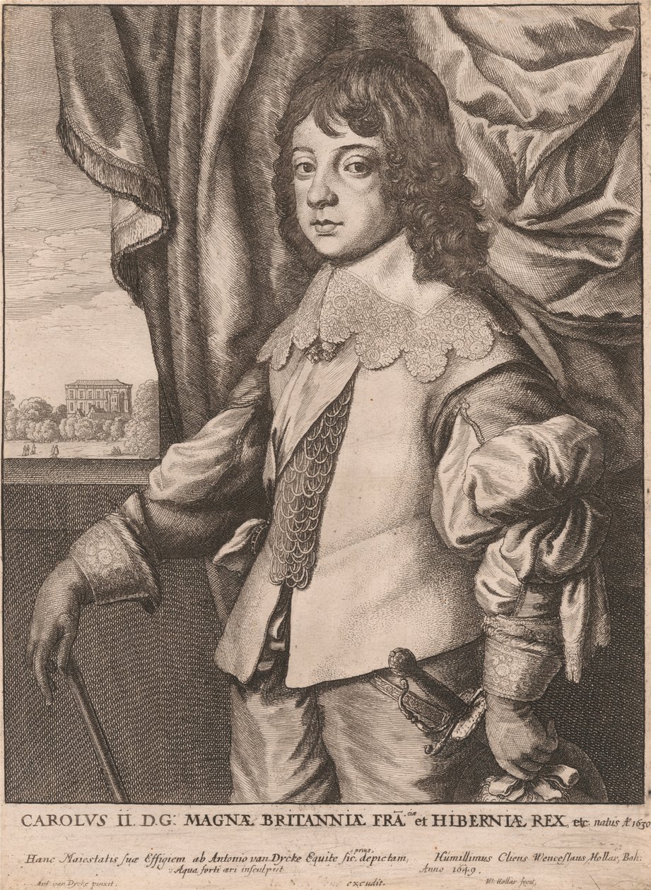 Karl II. D.G: Storbritannien Fra. och kungen av Irland, etc. av Wenceslaus Hollar