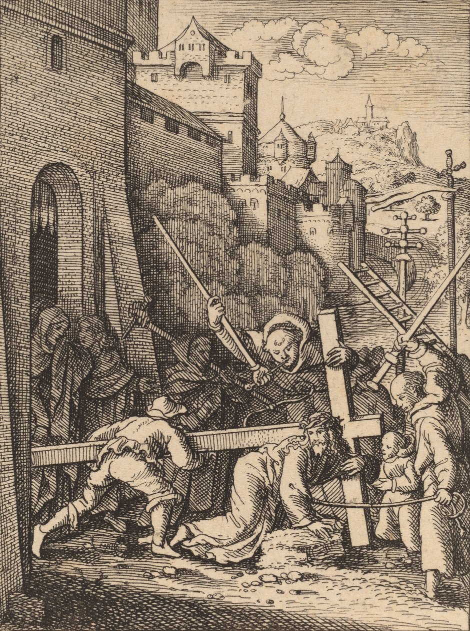 Att bära korset. av Wenceslaus Hollar