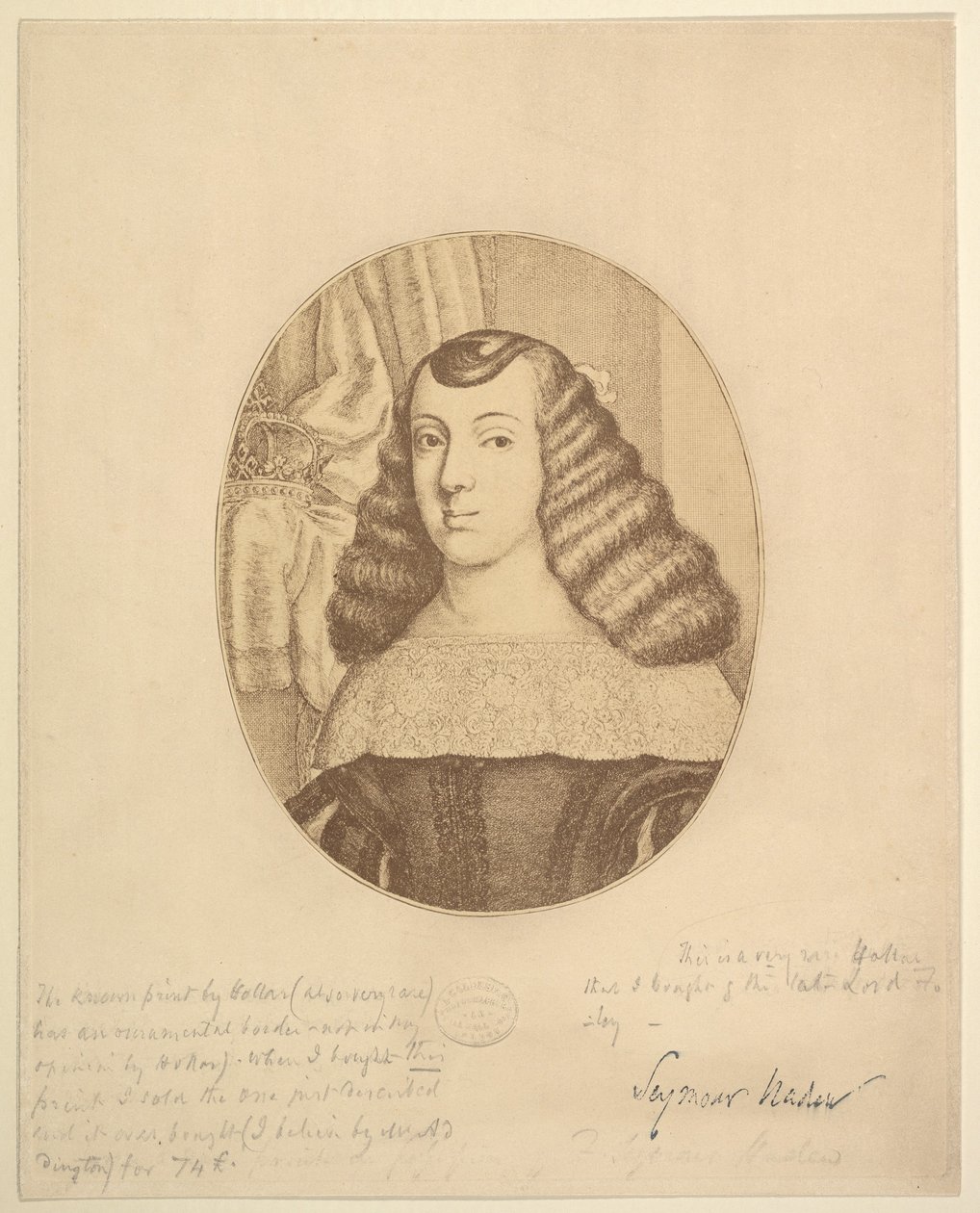 Katarina, prinsessa av Portugal, 1661. av Wenceslaus Hollar