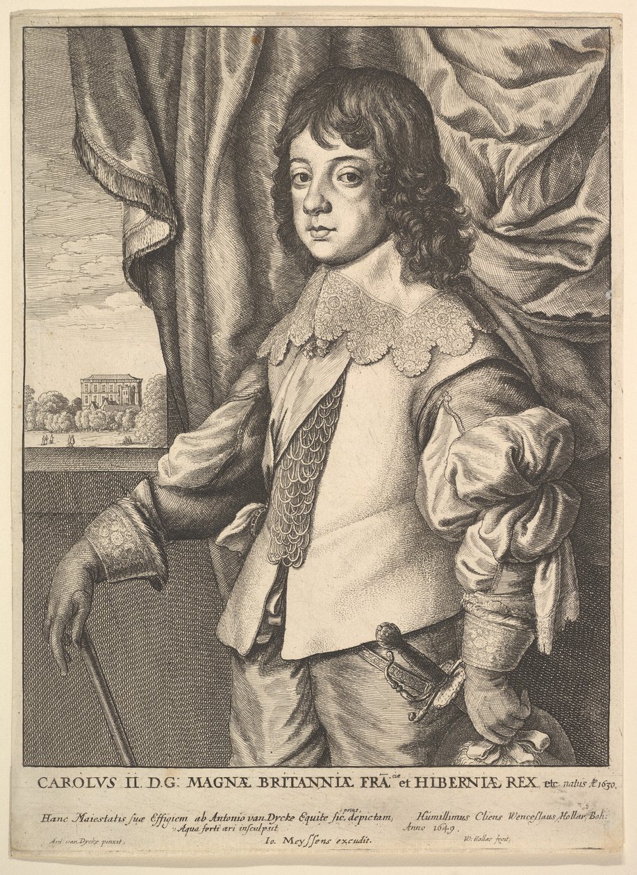 Karl II, 1649. av Wenceslaus Hollar
