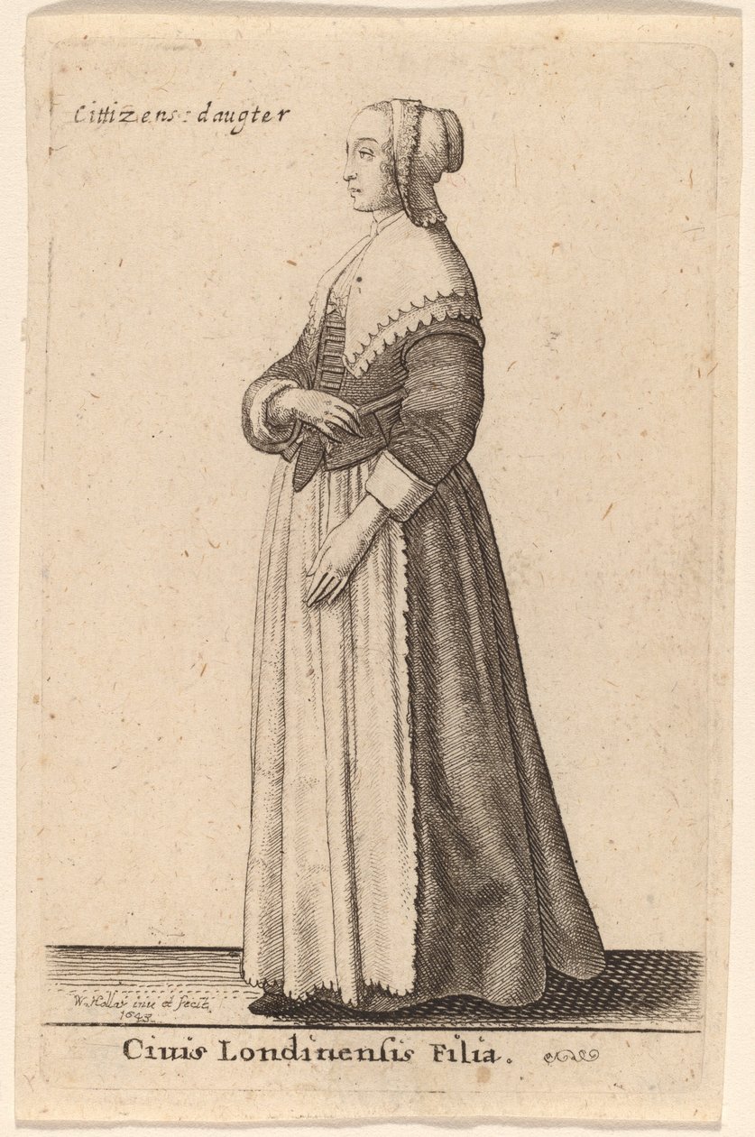 Dotter till en medborgare i London av Wenceslaus Hollar