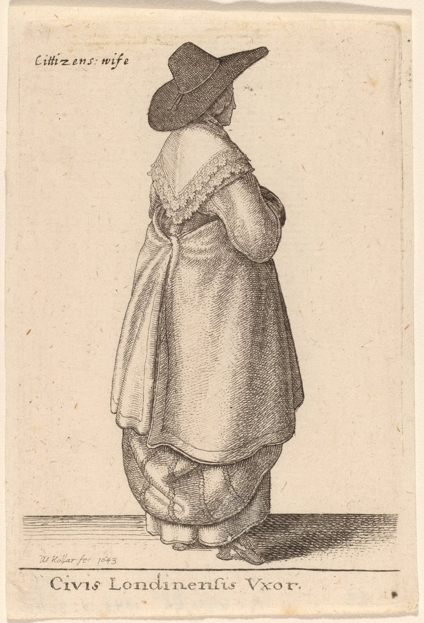 Medborgare i London Vxor av Wenceslaus Hollar