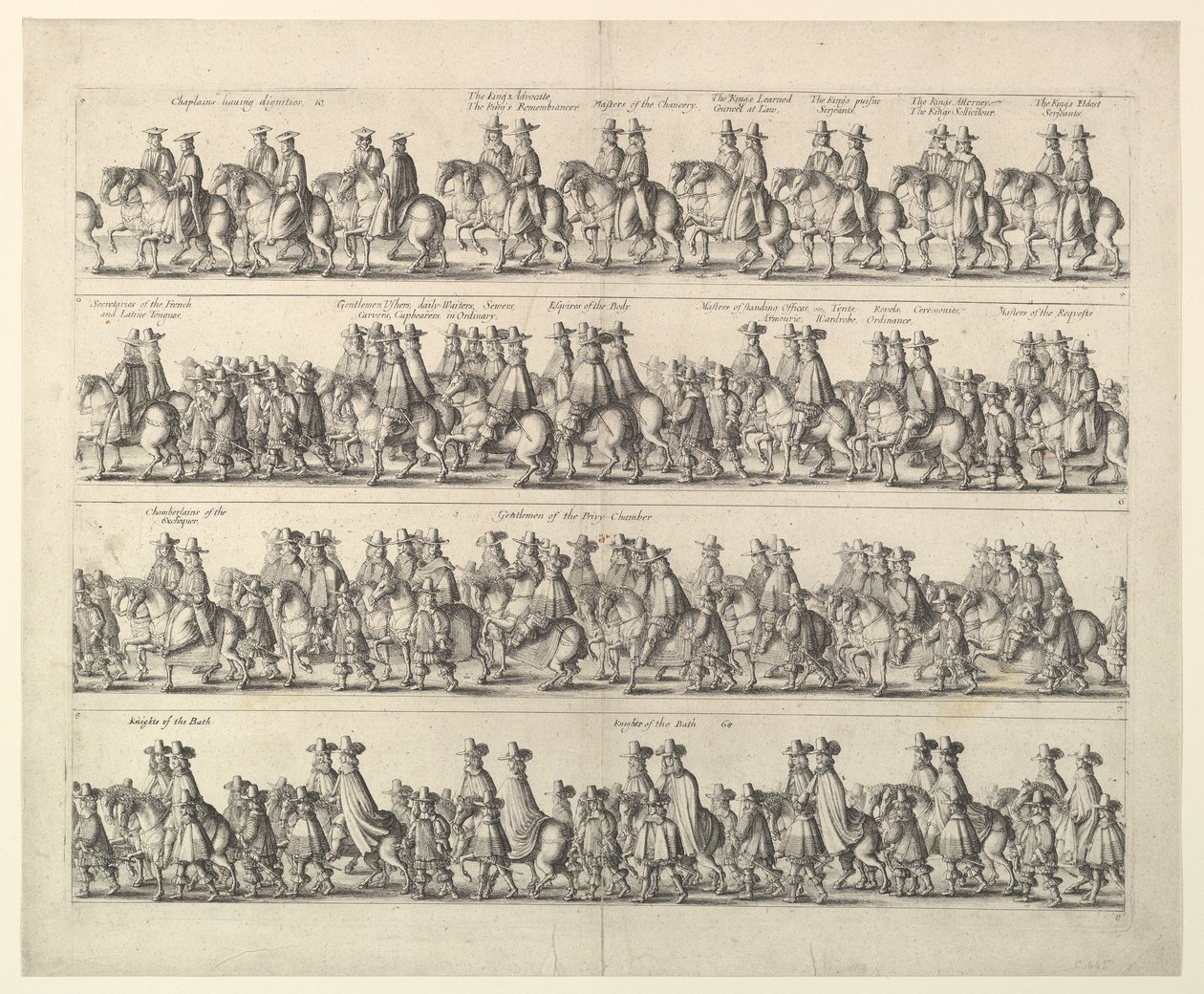 Kröningsprocession av Charles II genom London, 1662. av Wenceslaus Hollar
