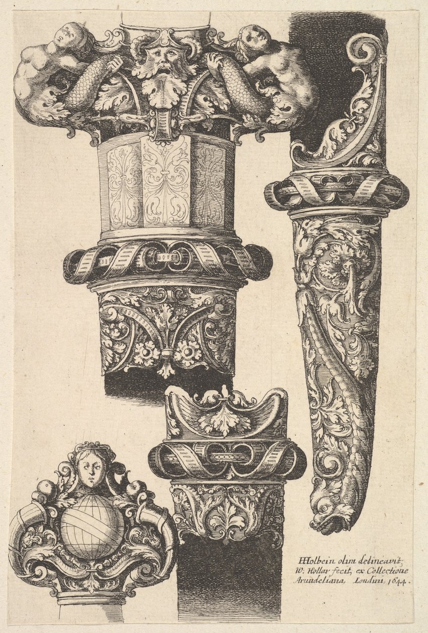 Daggar och skidor, 1625-77. av Wenceslaus Hollar