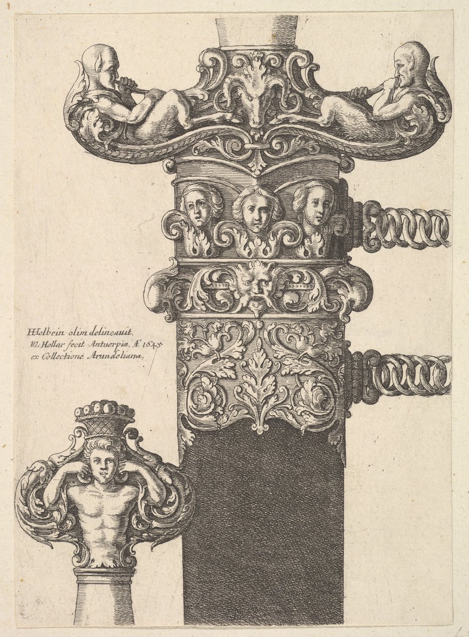 Dolk och skida, 1645. av Wenceslaus Hollar