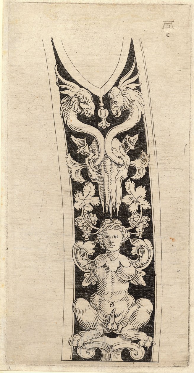 Design för en skida, från en teckning av Albrecht Durer av Wenceslaus Hollar