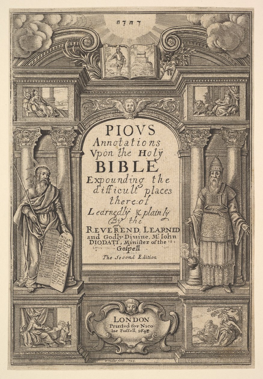 Diodati. Fromma anteckningar, 1648. av Wenceslaus Hollar