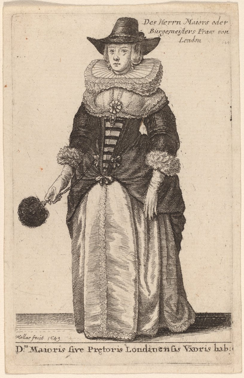 Hab för Lord Mayor eller Praetor of London: av Wenceslaus Hollar