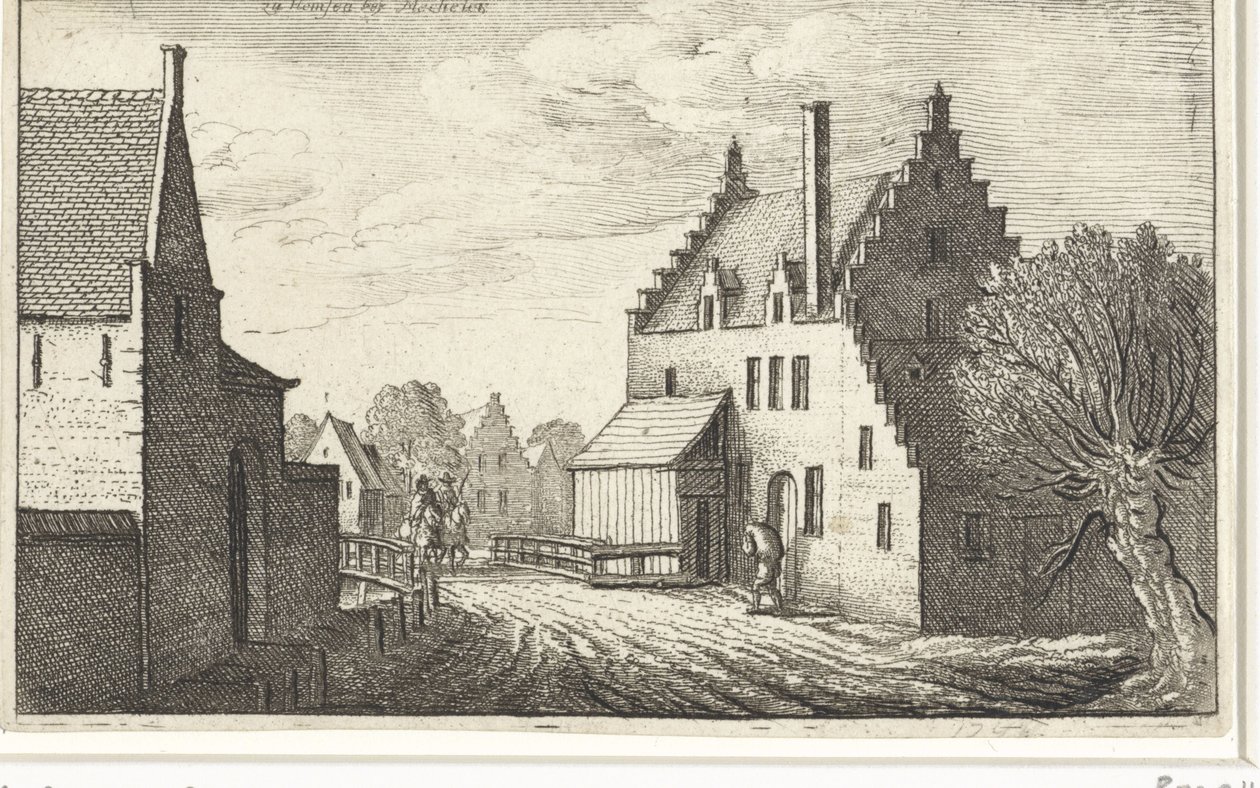 Bygata i Hemsen nära Mechelen Utsikter över europeiska städer (serietitel) av Wenceslaus Hollar