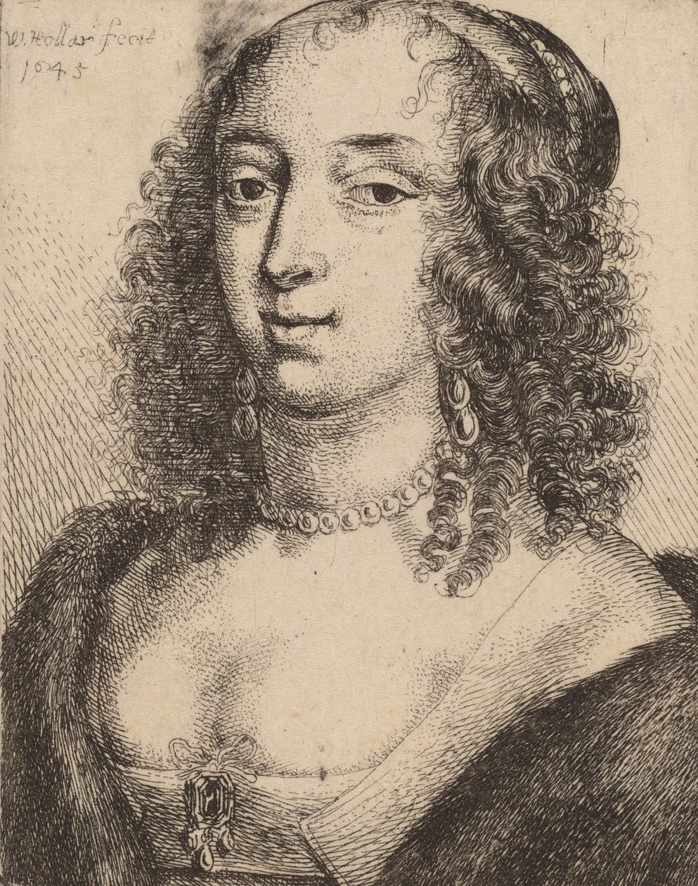 Hertiginnan av Lennox, 1645. av Wenceslaus Hollar