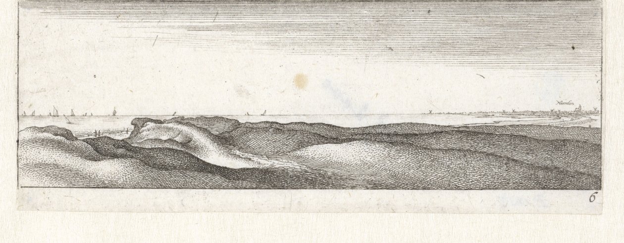Sanddyner nära Naarden Small Seascapes (serietitel) av Wenceslaus Hollar