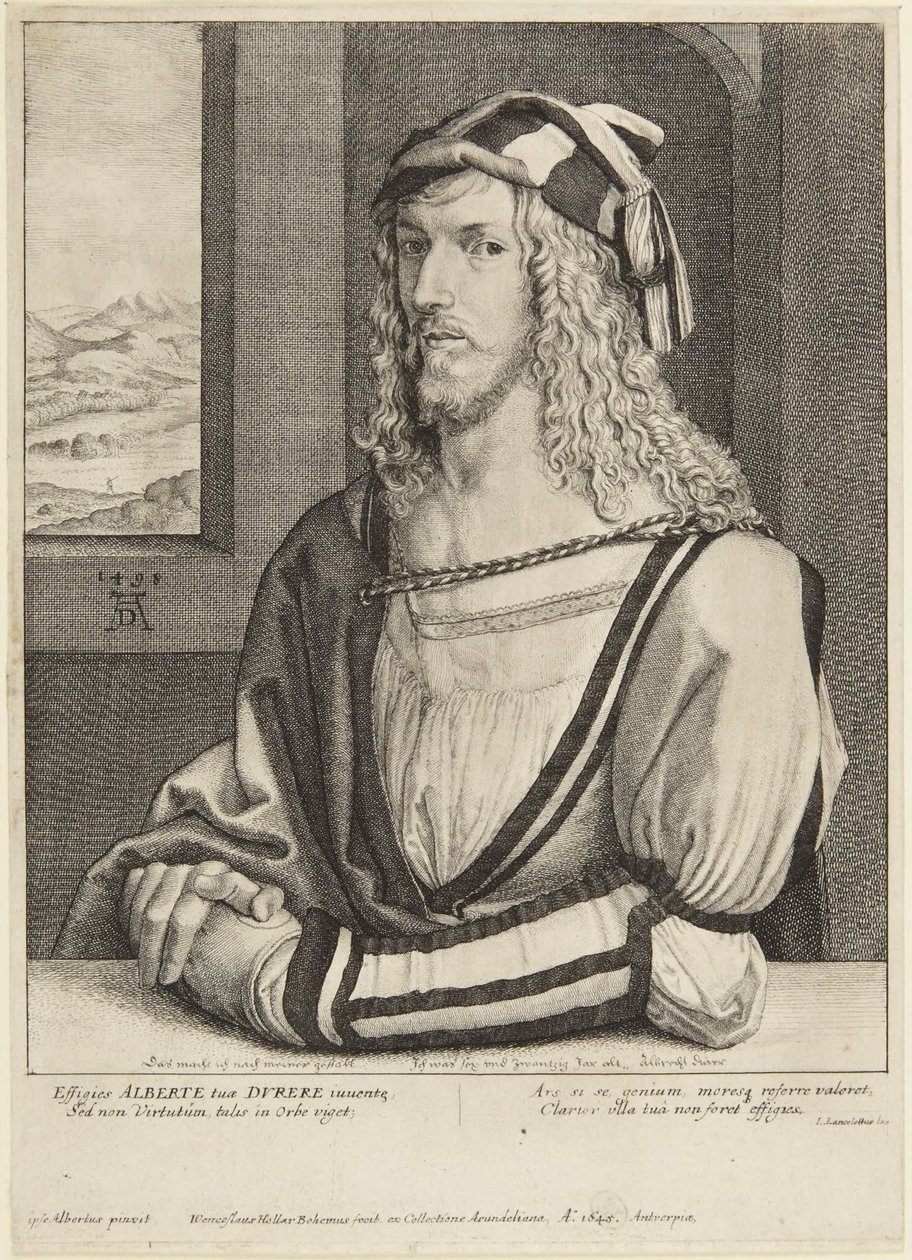 Dürer som ung man av Wenceslaus Hollar