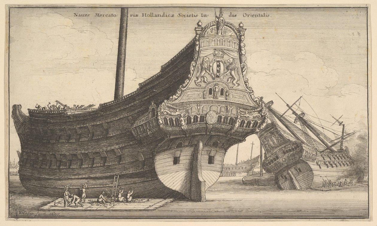 Holländsk ostindiefarare, 1647. av Wenceslaus Hollar