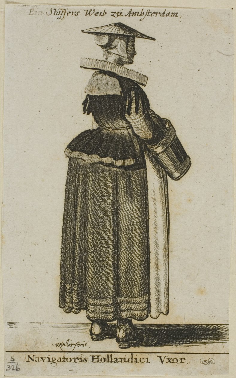 Holländsk sjömanshustru av Wenceslaus Hollar