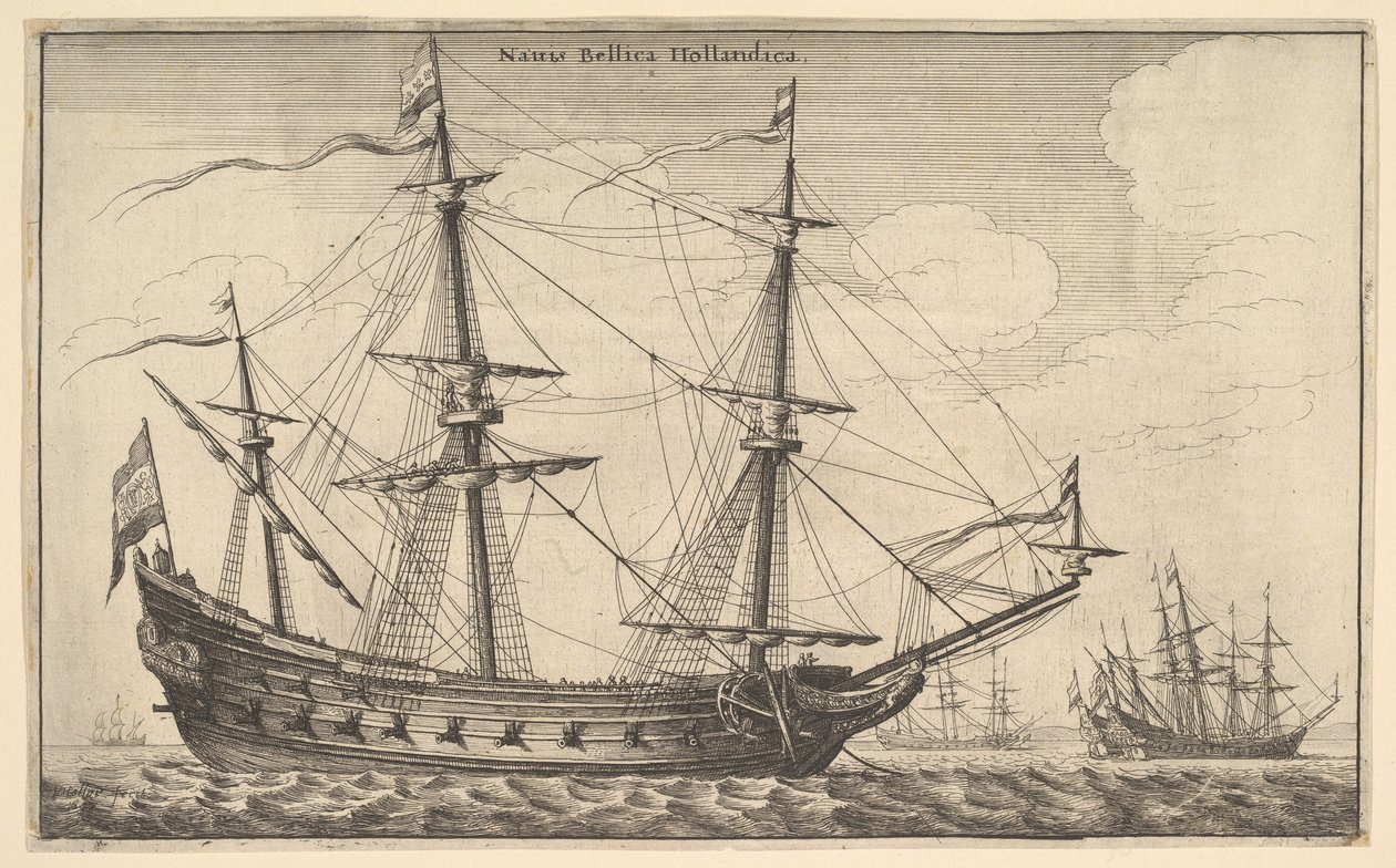 Holländskt krigsskepp, 1647. av Wenceslaus Hollar