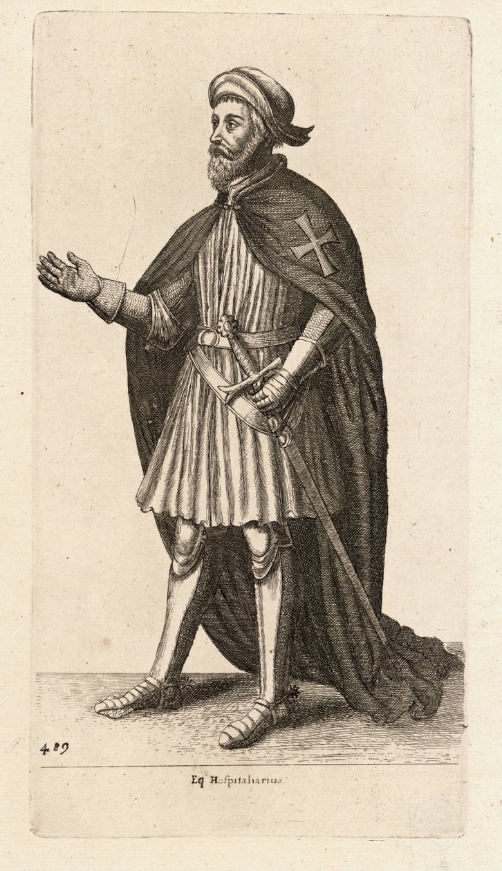Ekv. Hospitaliarius. Tillstånd 2 av Wenceslaus Hollar