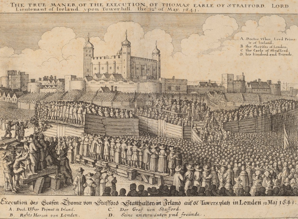 Avrättning av Thomas Wentworth, 1641. av Wenceslaus Hollar