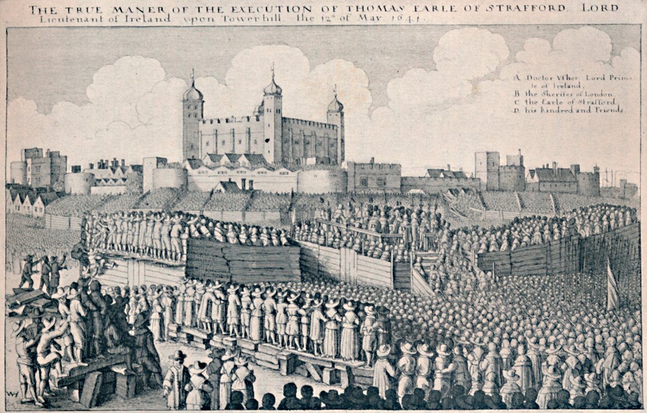 Avrättning av jarlen av Strafford, c1641, 1903 av Wenceslaus Hollar