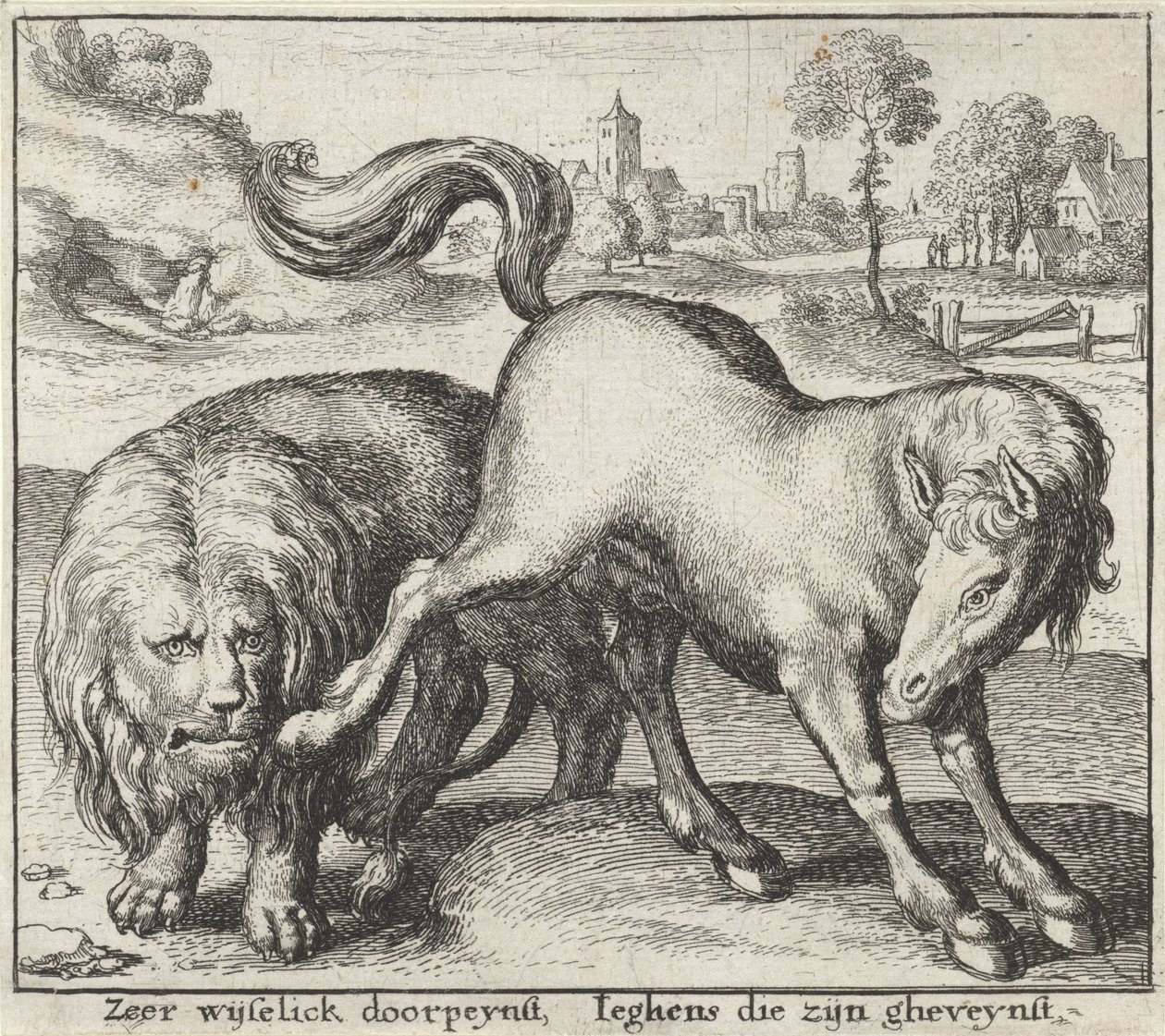 Fabel om lejonet och hingsten Fables (serietitel) av Wenceslaus Hollar