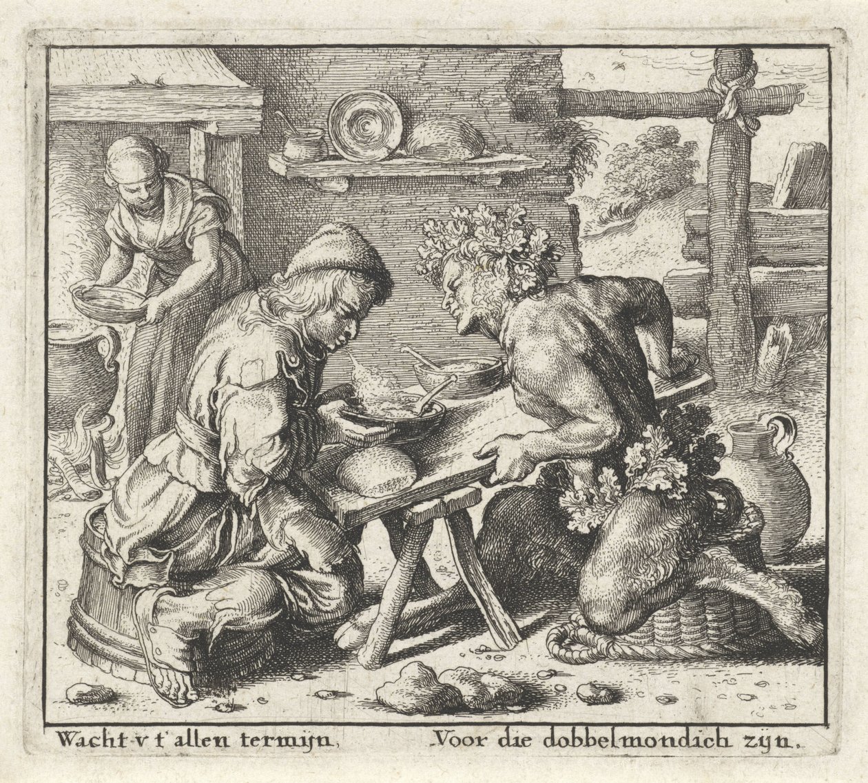 Fabel om Satyren och bonden Fables (serietitel) av Wenceslaus Hollar