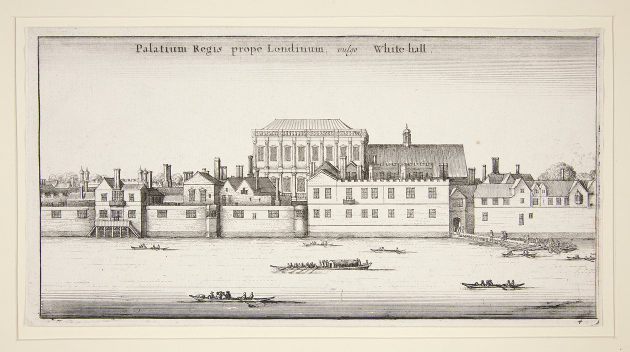 Fyra vyer över Westminster, Lambeth och Whitehall, ur serien Londonvyer av Wenceslaus Hollar