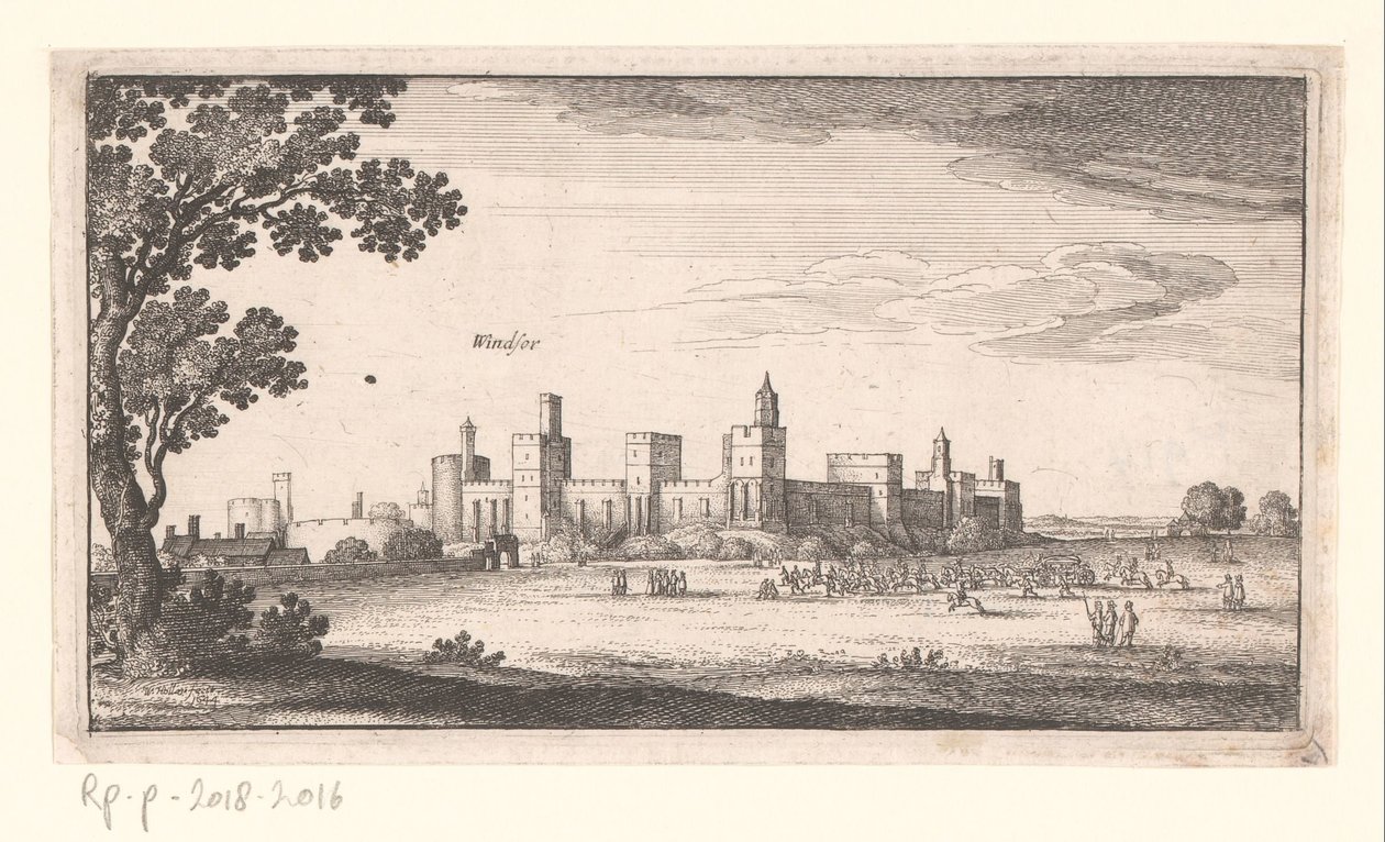 Utsikt över Windsor Castle Landskap och stadsbilder (serietitel) Amoenissimi Aliquot Locorum i Diversis Province Iacetium Prospectus (serietitel) av Wenceslaus Hollar