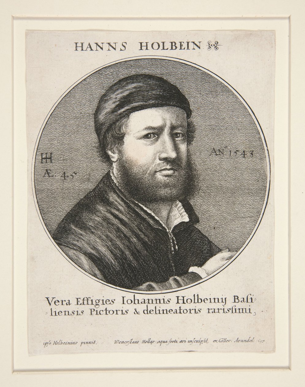 Hans Holbein den yngre (1497/8–1543) av Wenceslaus Hollar