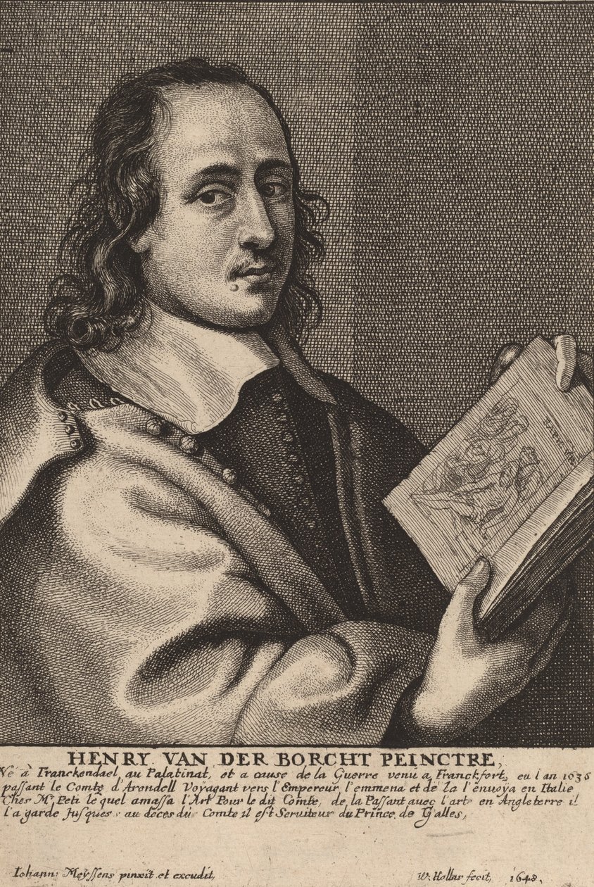 Henry van der Borcht, målare, 1648. av Wenceslaus Hollar