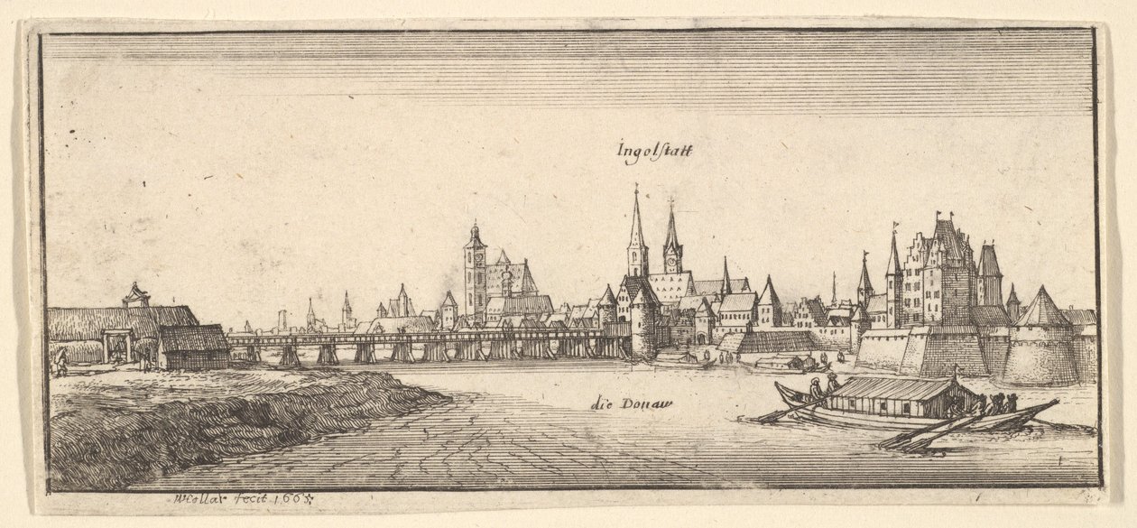 Ingolstadt, ur ”German Views” av Wenceslaus Hollar