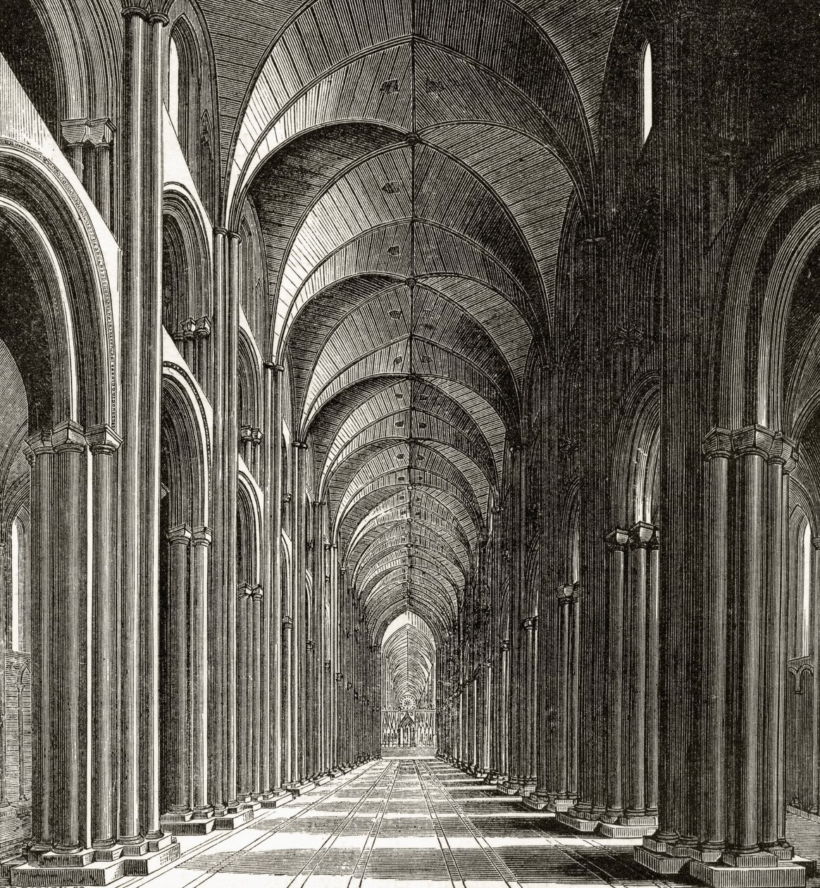 Interiör av Nave of St. Paul