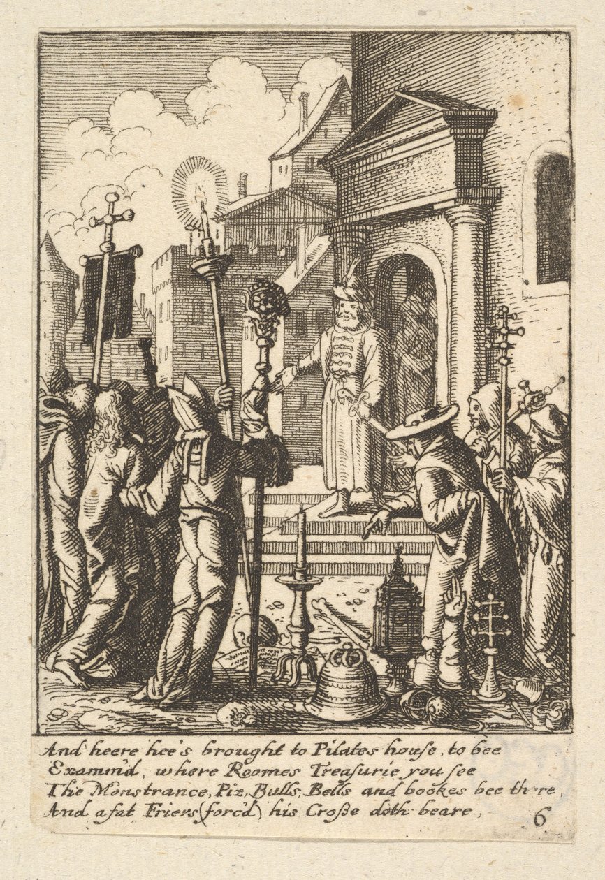 Jesus före Pilatus, 1625-77. av Wenceslaus Hollar