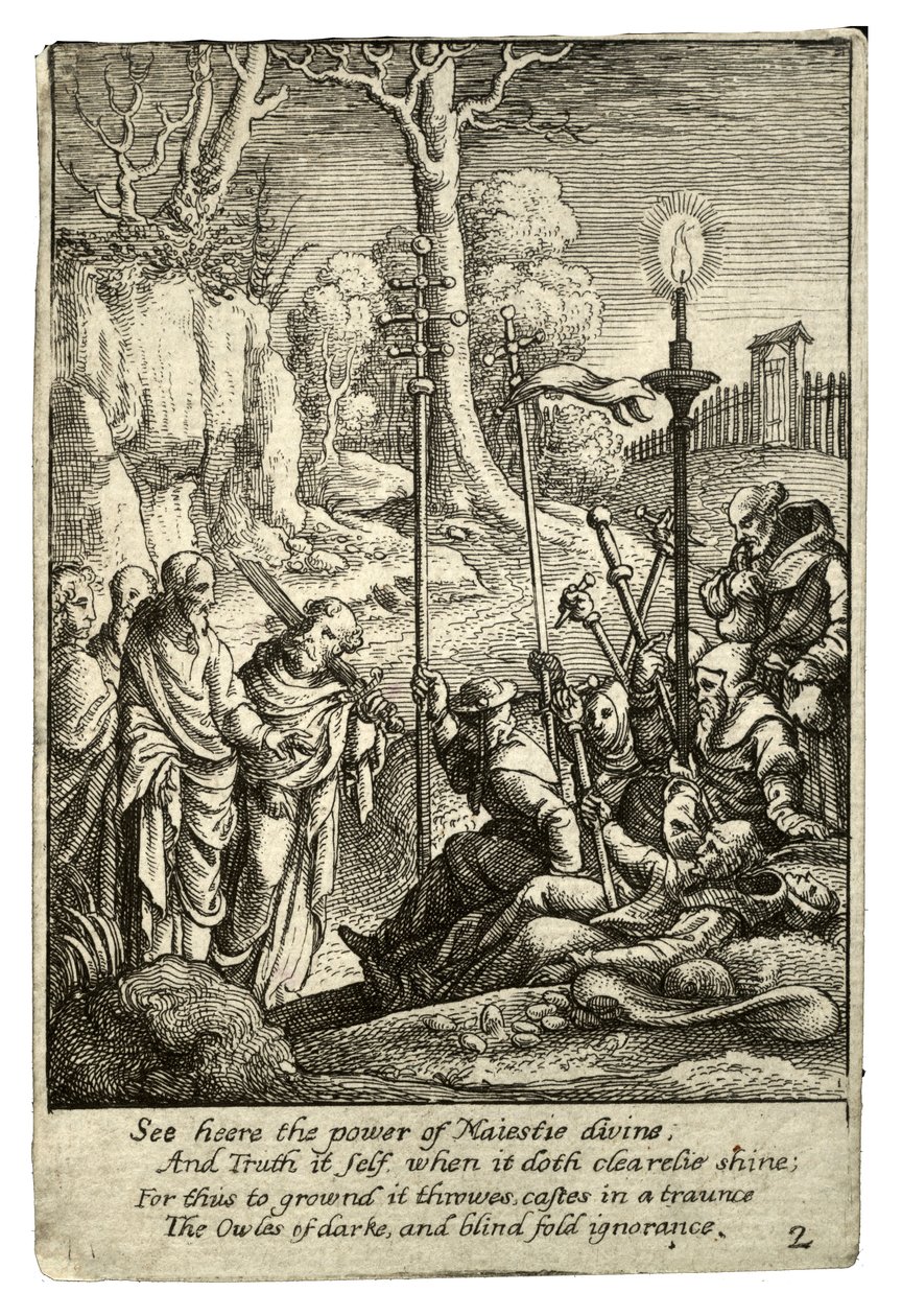 Jesus konfronterar sina belackare av Wenceslaus Hollar