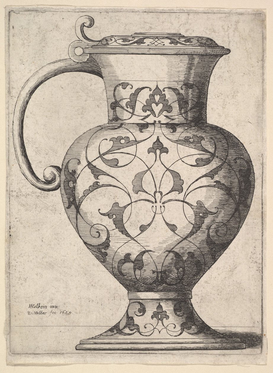 Kanna dekorerad med arabesker, 1645. av Wenceslaus Hollar