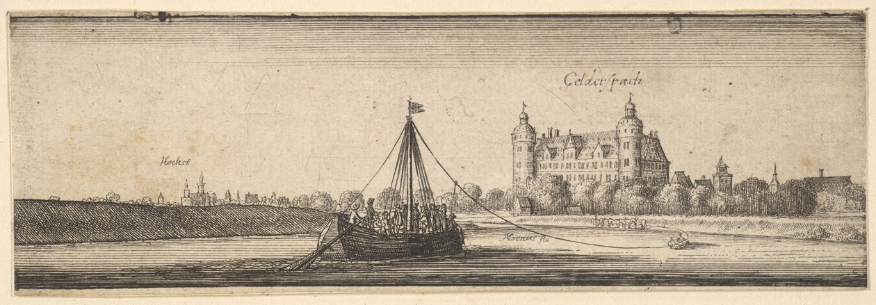 Kelsterbach slott nära Hoechst am Main, 1642-44. av Wenceslaus Hollar