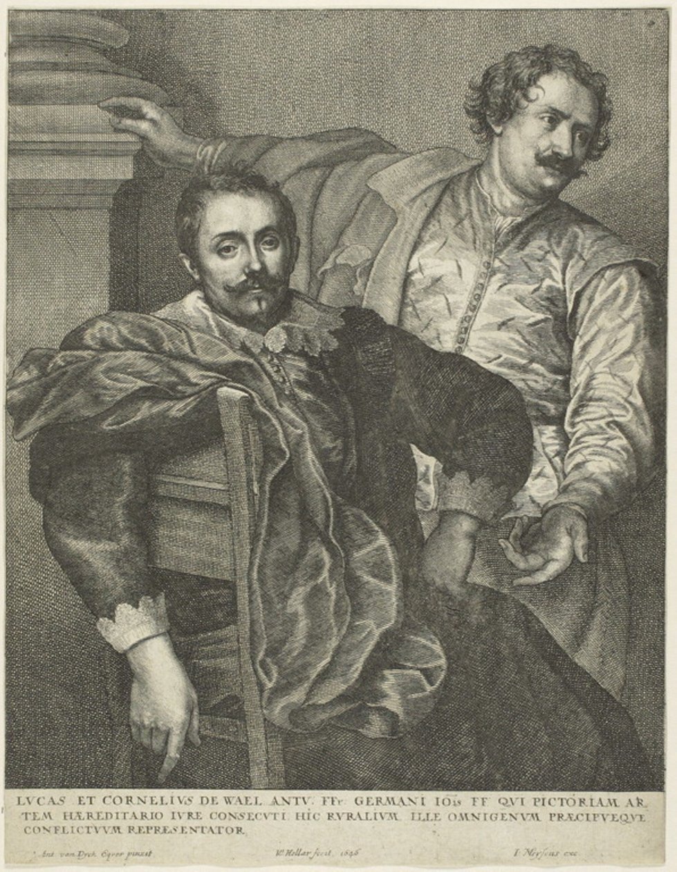 Luke och Cornelis av Wael av Wenceslaus Hollar