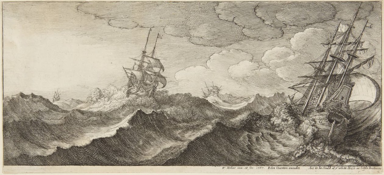 Marin i storm av Wenceslaus Hollar