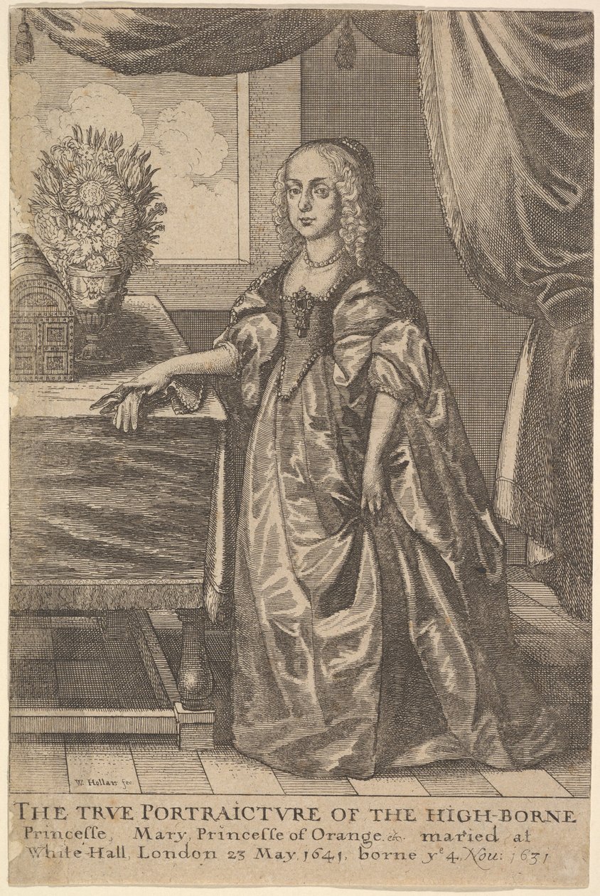 Mary, prinsessan av Orange, 1625-77. av Wenceslaus Hollar