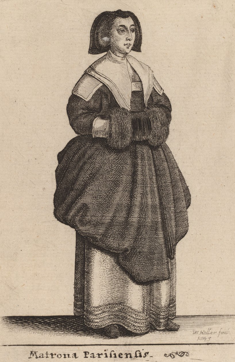 Matron i Paris, 1643. av Wenceslaus Hollar