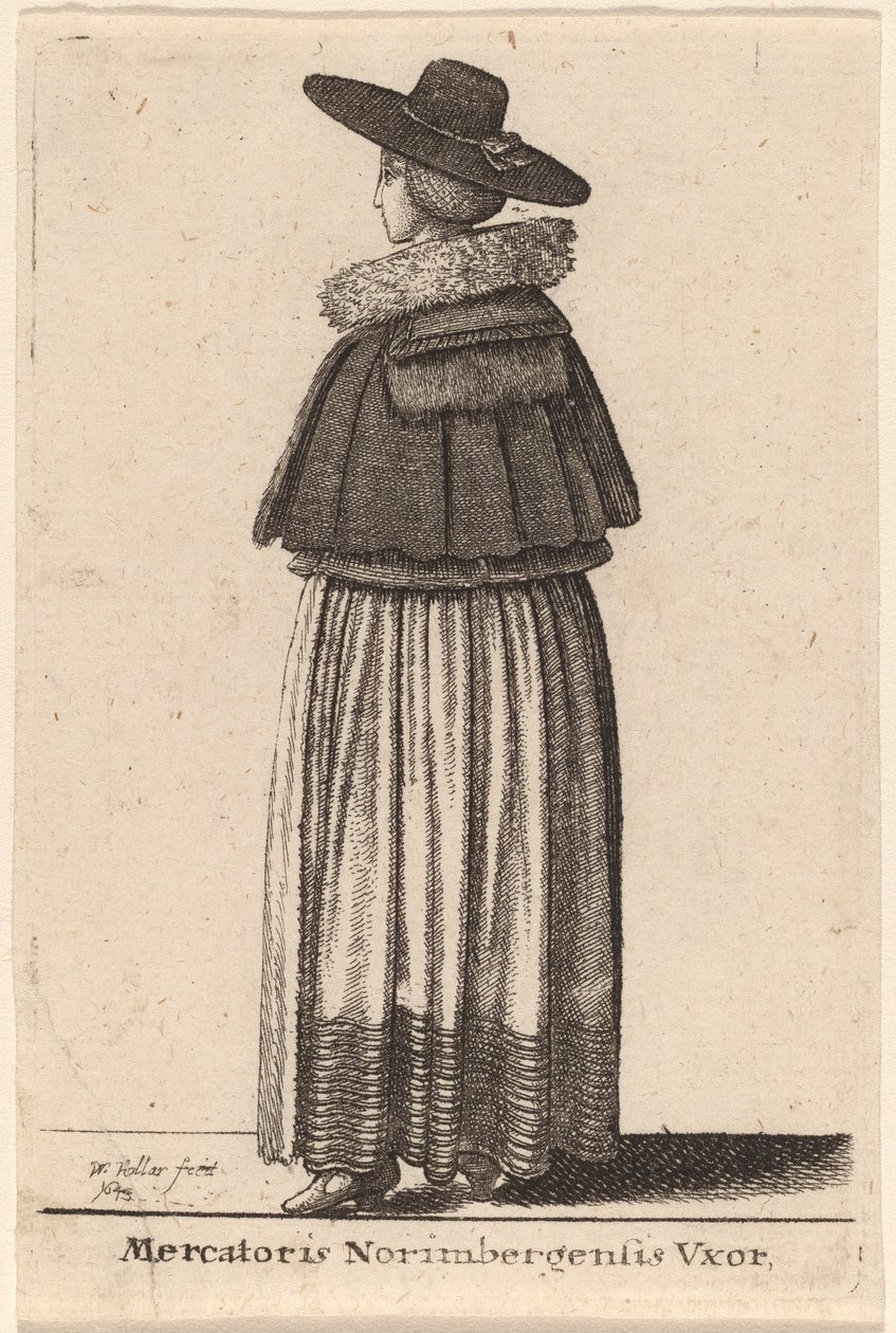 Hustru till en Nürnberg-handlare av Wenceslaus Hollar