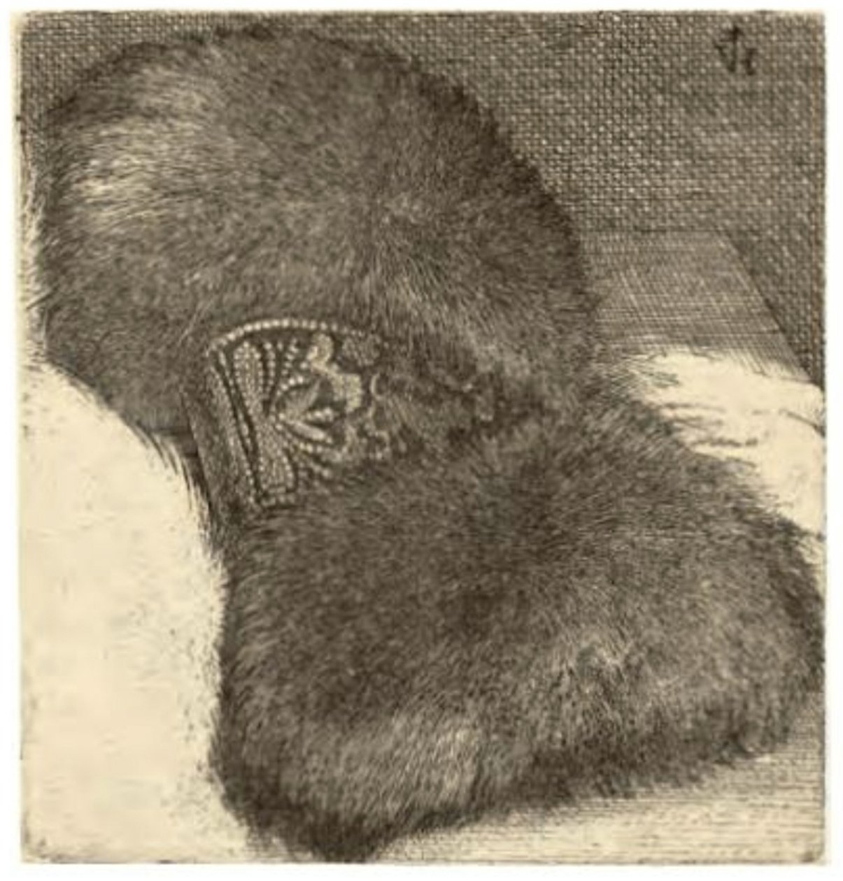 Muff med brokadband av Wenceslaus Hollar