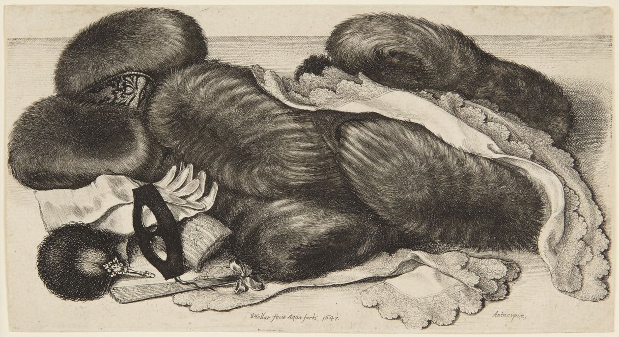Pälsmuffar och grannlåt av Wenceslaus Hollar