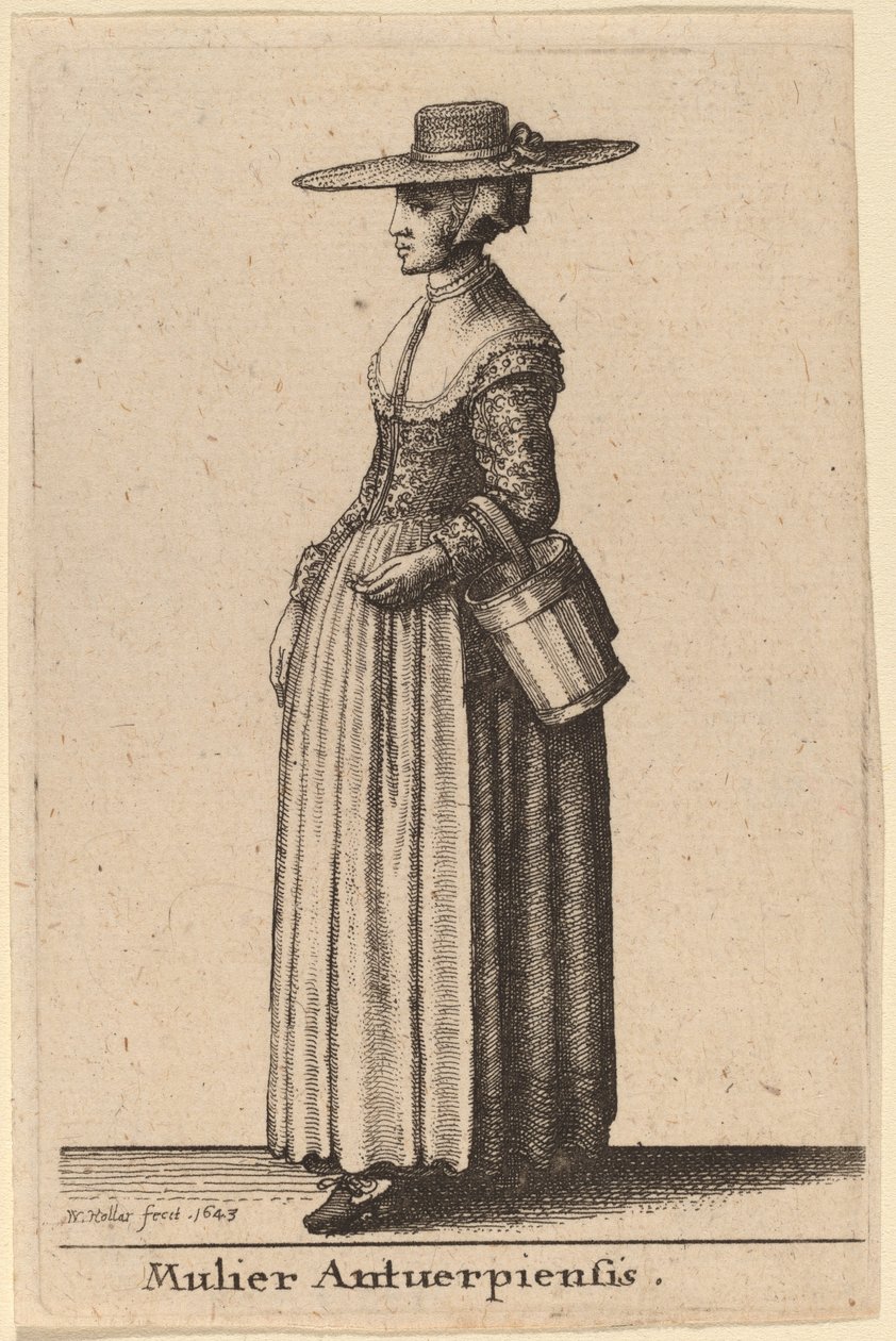 Kvinnan i Antwerpen av Wenceslaus Hollar