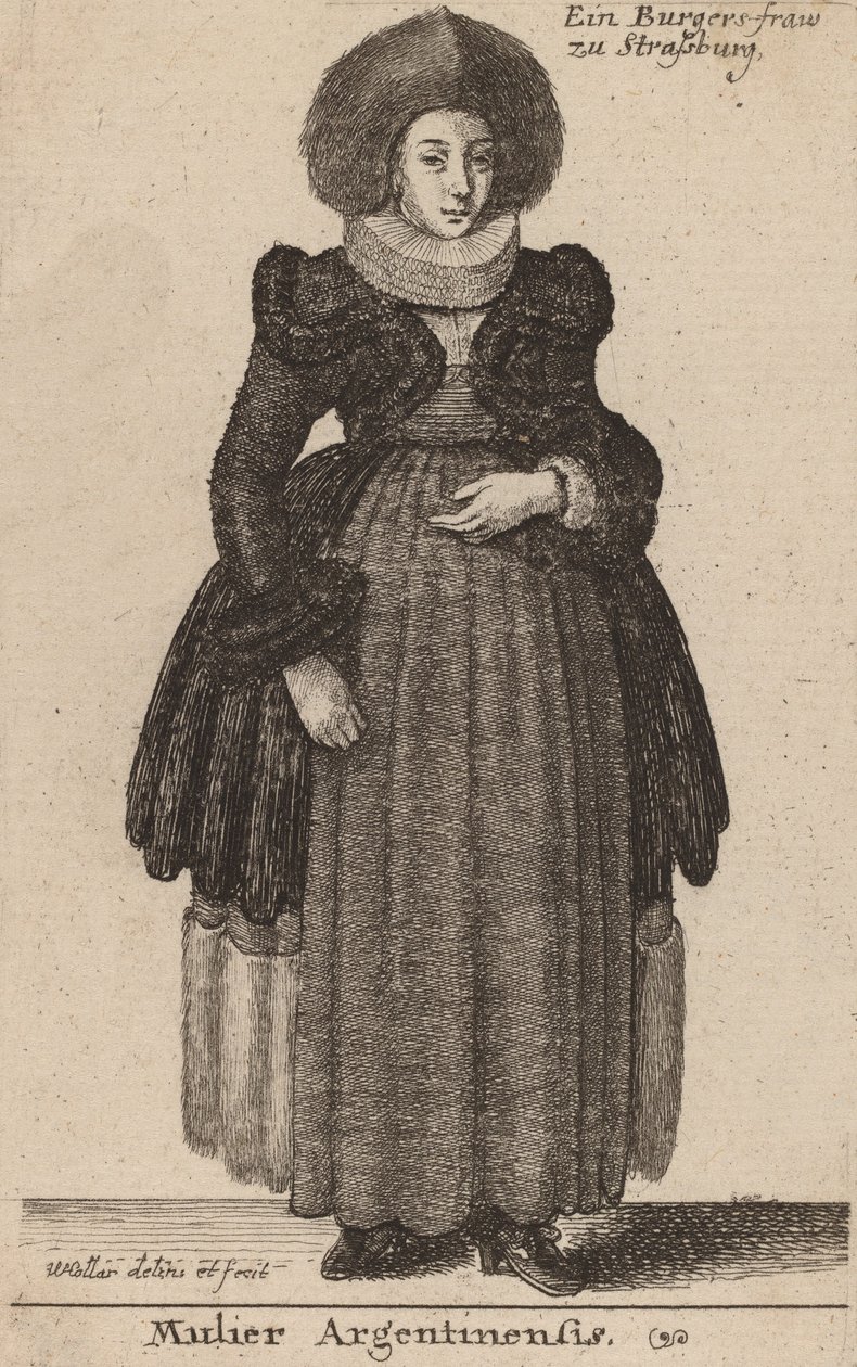 argentinsk kvinna. av Wenceslaus Hollar