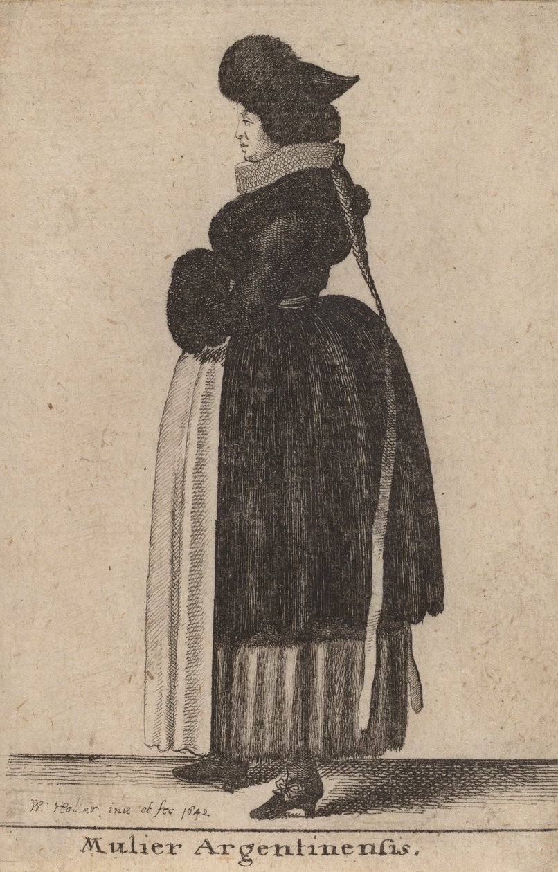 Argentinsk kvinna, 1642. av Wenceslaus Hollar