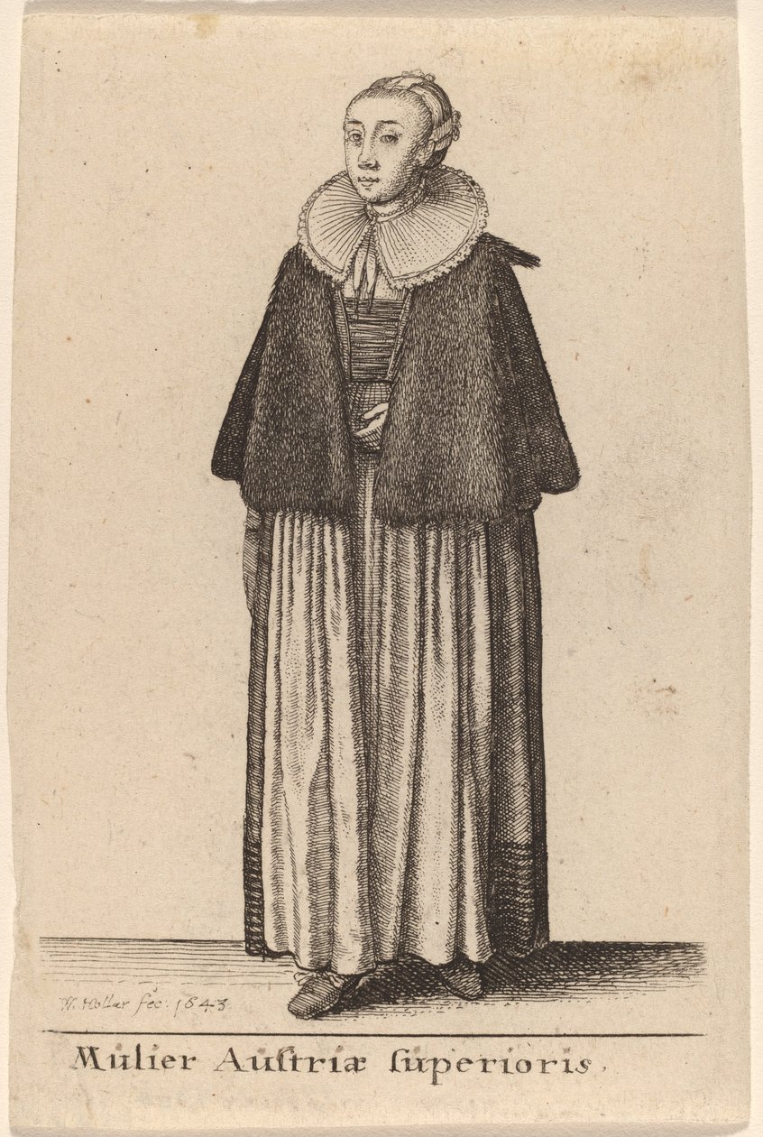 En kvinna från Oberösterreich av Wenceslaus Hollar