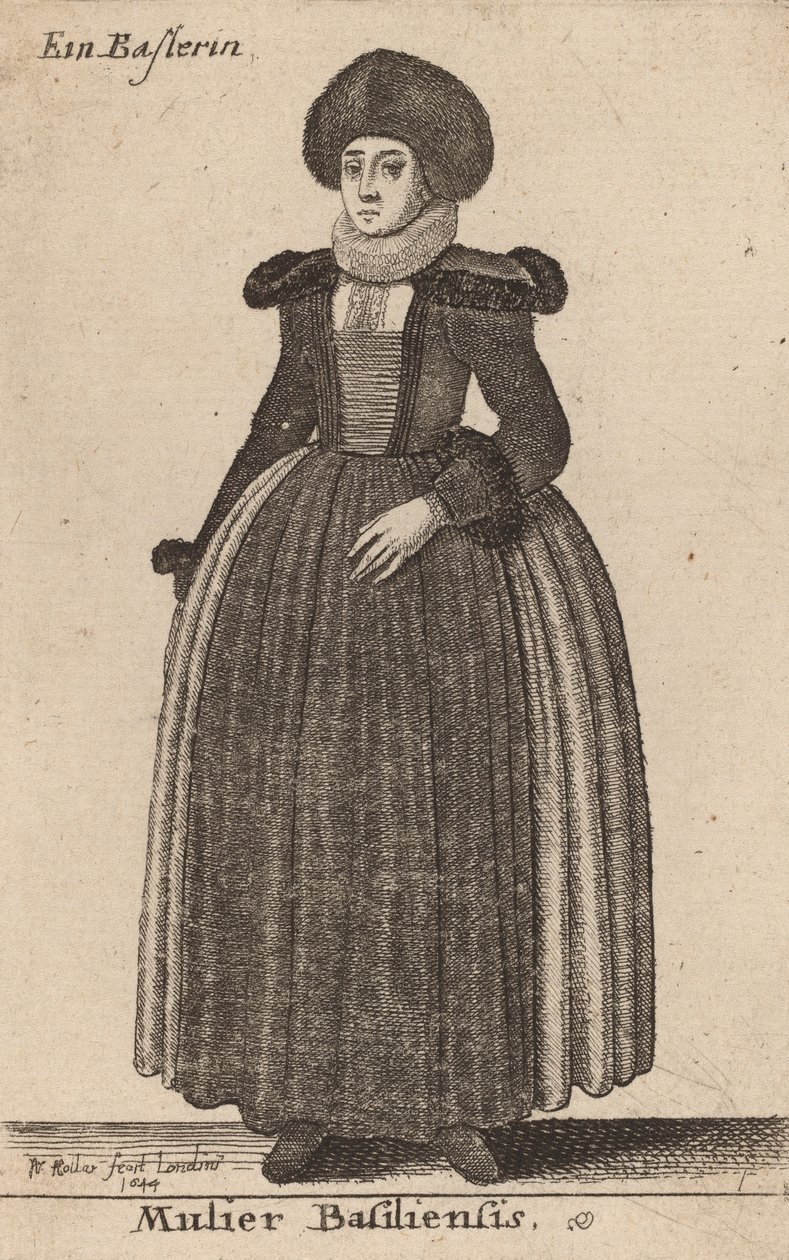 Kvinnan i Basel, 1644. av Wenceslaus Hollar