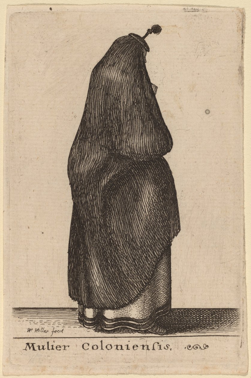Kvinna från Köln av Wenceslaus Hollar
