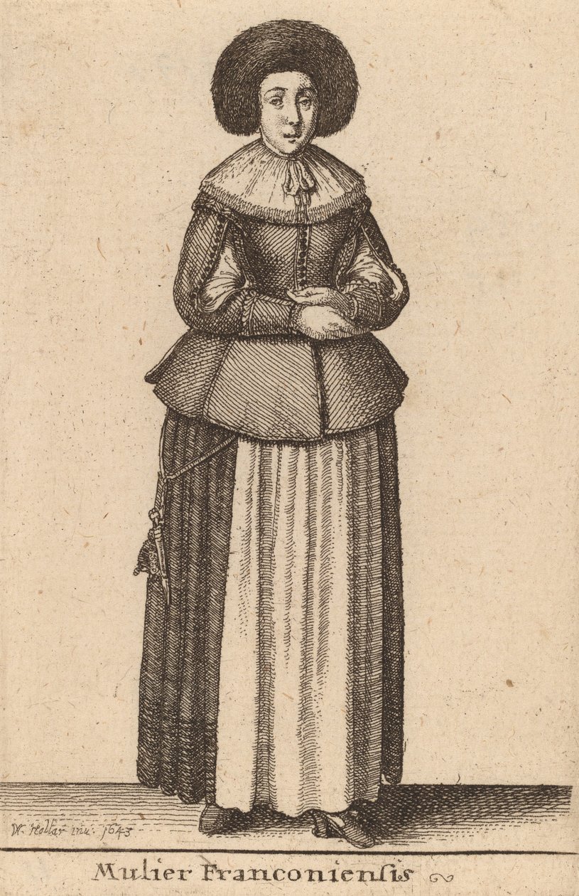 En frankisk kvinna, 1643. av Wenceslaus Hollar